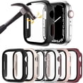 thumbnail image 1 of KOMI 6 Pack Hard PC Case Built in Tempered Glass Screen Protector Compatible with Apple Watch Series 9 8 7 41mm, KOMI Ultra-Thin Scratch Resistant Overall Protective Bumper Cover for iWatch 41mm, 1 of 5