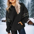 thumbnail image 5 of Lorytime Christmas Sweaters for Kids Unisex Printed Hoodies Long Sleeve Pullover with Pocket Drop Shoulder Soft Tops Black, 5 of 5