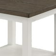 thumbnail image 3 of Mon 24 Inch Square End Table, Open Bottom Shelf, Brown Top, White Frame- Saltoro Sherpi, 3 of 5