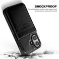 thumbnail image 3 of VENINGO for iPhone 16 Wallet Case 6.1" with Card Holder Slots PU Leather Kickstand Magnetic Lock Lightweight Shockproof Full Body Protective Cover for iPhone 16, Black, 3 of 8