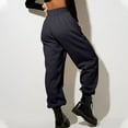 thumbnail image 3 of Loose Sweatpants for Women Casual Plus Size Tie High Waist Joggers Pants with Pockets Fall Baggy Lounge Long Trousers, Black, M, 3 of 5