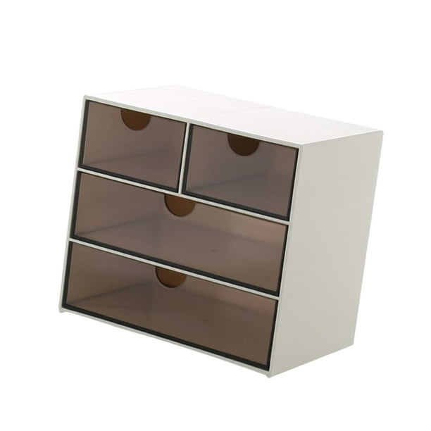 Caja organizadora de almacenamiento Sunnimix con rejillas 4 Grid color marrón