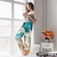 thumbnail image 5 of Salouo Ocean Wave Crash Print Women's Pajama Pants Casual Loose Sweatpants PJs Flowy Pants Drawstring Palazzo for Women Wide Leg Pants Lounge Pajama -Medium, 5 of 8
