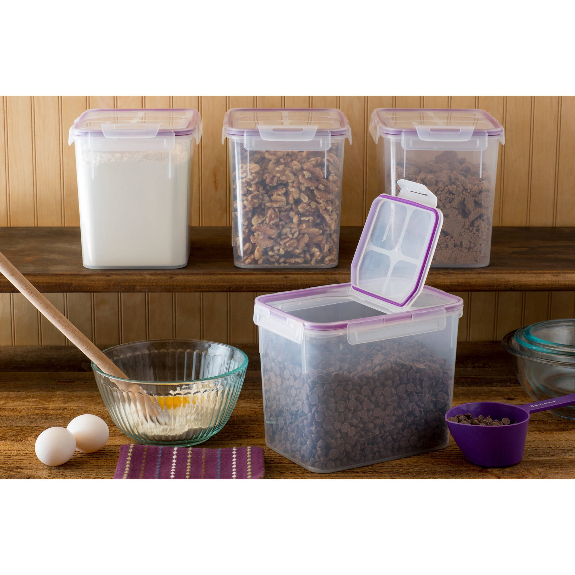 Snapware Airtight Plastic 17-Cup Fliptop Food Storage Container, Set of 4 - Walmart.com