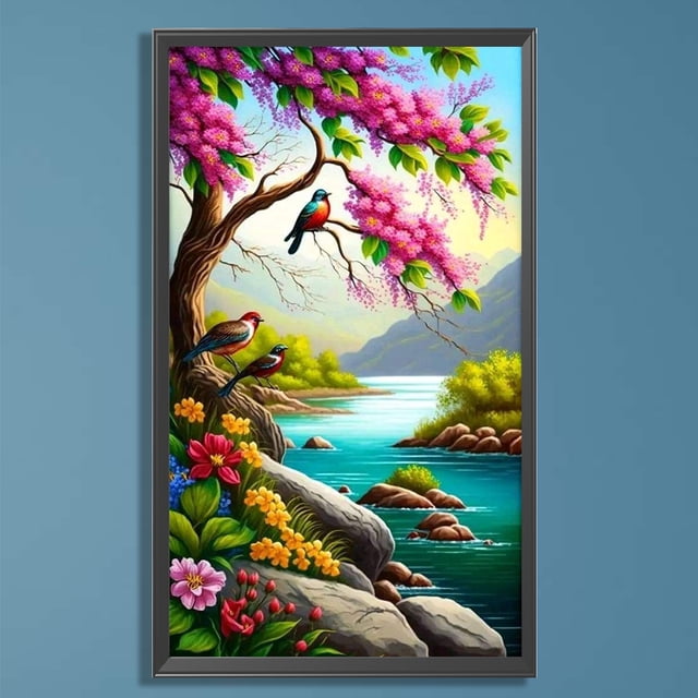 Pintura de diamante 5D DIY Kit de paisaje de taladro redondo completo Decoración del hogar Arte Artesanía Hugtrwg Para estrenar