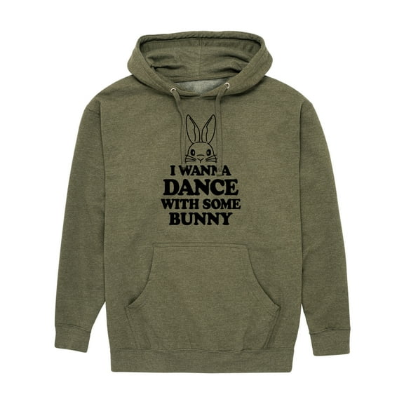 Instant Message - I Wanna Dance With Some Bunny - Men's Pullover Hooded Fleece Sweatshirt