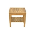 thumbnail image 2 of Grade-A Teak Wood Dublin Shower Seat 24" Outdoor Patio Stool Bench, 2 of 3