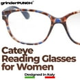 thumbnail image 6 of grinderPUNCH 4 Pairs High Magnification Power Readers Cat Eye Womens Reading Glasses +6.00, 6 of 8