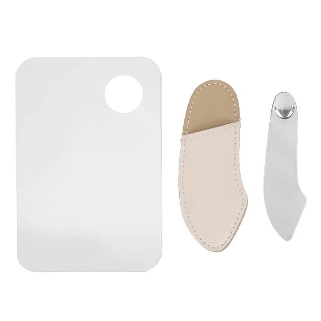 Paleta de espátula de maquillaje, espátula profesional de acero inoxidable, paleta de mezcla cosmética para base