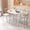 Silver & White, variant on Homall 3 Piece Wood and Metal Dining Table Set, Small Dining Table for 2, Modern Dining Set for Living Room, Dining Room, Kitchen, Marble & Silver