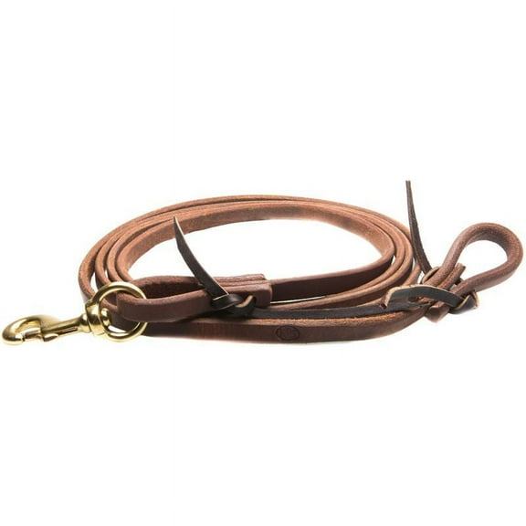 NRS Tack 8 ft. Oiled Harness Leather Flat Roping Reins