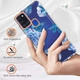 thumbnail image 2 of Allytech Samsung Galaxy A21s Case, Flower Series Crystal Clear Back Cover Flexible TPU Silicone Shockproof Drop Proof Anti-yellow Protection Case Cover for Galaxy A21s, Blue Flower, 2 of 5