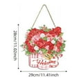 thumbnail image 2 of TERGAYEE Happy Valentine's Day Wooden Door Hanging Sign,Valentine's Day Rose Bouquet Wooden Hanging Sign Conveys A Romantic Festive Felling Wall Decoration Wall Hanging Wall Wooden Board, 2 of 8