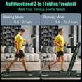 thumbnail image 4 of Gymax 2 in 1 Folding Treadmill  4.75HP Running Machine w/ APP & Remote Control Green, 4 of 10