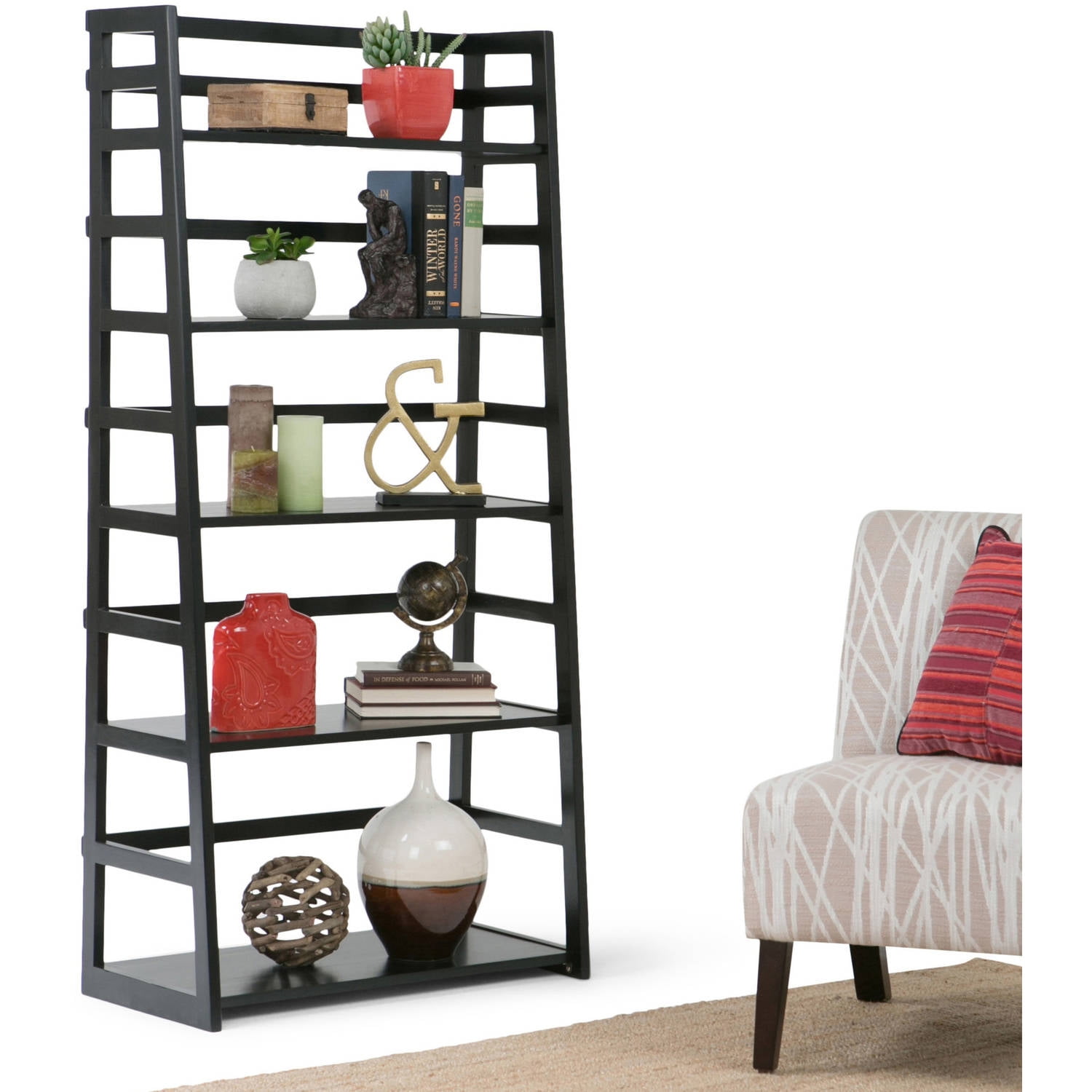 Brooklyn + Max Brunswick Collection Black Ladder Shelf