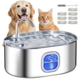thumbnail image 2 of PawHut 246 oz./7L Stainless Steel Cat Water Fountain, Pet Water Fountain with Filters, Ultra-Quiet Pump, for Cats, Dogs and Multi-Pet Homes, 2 of 9