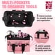 thumbnail image 4 of Bolsa para herramientas WORKPRO de tela rosa de 13 pulgadas con bolsillos, 4 of 8