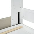 thumbnail image 6 of Harper & Bright Designs Queen Murphy Bed with Couch and Storage Shelves, Wood Murphy Bed Cabinet with Storage and Sofa, Folding Murphy Wall Bed Cabinet, White, 6 of 17