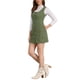 thumbnail image 4 of Vestido de tirantes para mujer INSPIRE CHIC, con escote en forma de scoop, vestido de pinafore de pana casual en color verde militar, 4 of 6