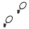 thumbnail image 2 of jesticaly 10 Pcs Rustproof Curtain Rings Home Decoration Shower Curtain Rings Clamps Drapery Clips Bath Curtain Rod Clips Window Accessoy Black 3.5mm*25mm 2Set, 2 of 6