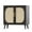 Black, variant on Gzxs Buffet Cabinet with Storage, Accent Sideboard Buffet with Rattan Decor Doors and Solid Wood Feet, for Hallway, Entry, Living Room, 31.5"L x 11.8"W x 28.1"H, Natural