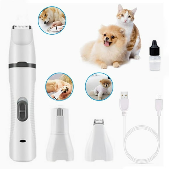 Dog Nail Grinder, Electric Dog Nail Trimmer Clipper, Pet Nail Grinder for Dogs Grooming Kit, Rechargeable Painless Cat Paws File Grooming & Smoothing Black