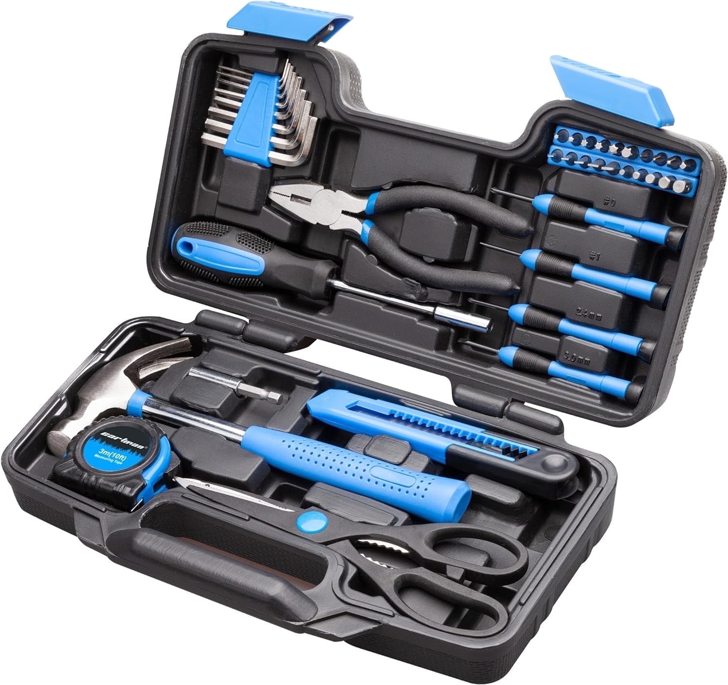 Cartman Blue 39-Piece Tool Set General Household Hand Tool Kit with Storage Case