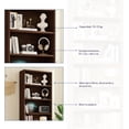 thumbnail image 4 of Librero Bluelander, Estante Organizador con 6 Compartimientos, Café Oscuro, 4 of 5