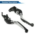thumbnail image 5 of Short Long Brake Clutch Levers for Yamaha MT125 2014-2021 Adjustable Motorcycle Handlebar Brake Lever Aluminum Alloy Black Head Silver Tone Handle, 5 of 6