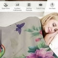 thumbnail image 3 of ARISTURING Hummingbird Throw Blanket Butterfly Hummingbirds Theme Blanket for Women Girls Hummingbird Gifts for Bird Lovers Bird Flower Blanket for Couch Bed Outdoor 60"x80"for Adults, 3 of 6