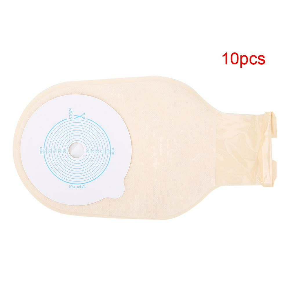Mgaxyff Colostomy Bag,10Pcs/Set Disposable OnePiece System Ostomy Bag
