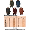 thumbnail image 2 of Audvoi Lady Plus Size Shirt Women Casual Sweatshirts Long Sleeve Solid Color Tops Cowl Neck 3/4 Sleeve Blouse Shirts with Pockets, 2 of 2