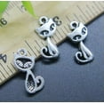 thumbnail image 4 of U8MO 20/50/100x Retro Cute Cat Alloy Charms PendantS for Jewelry Making DIY 17*9mm-20pcs, 4 of 8