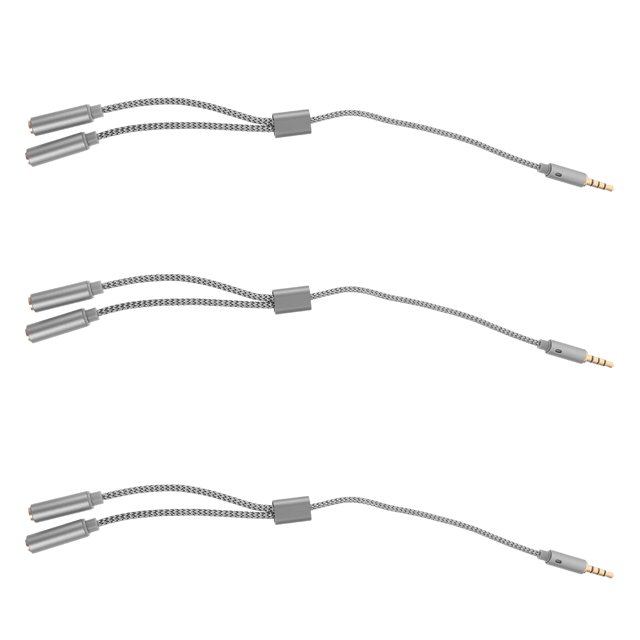 unbranded 3Ud Cable Extensión Divisor 3.5mm Para Conexión Simultánea A Dos Dispositivos Con Audio