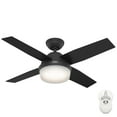 thumbnail image 3 of Hunter 44 inch Indoor Ceiling Fan with LED Light and Remote Control - Black Modern Ceiling Fan, Standard Mount, 4 Blades, For Bedroom, Living Room, or Kitchen - Dempsey 52391, Matte Black, 3 of 16