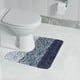 thumbnail image 5 of Alfombra de baño en forma de U de microfibra absorbente para inodoro | Alfombra de baño suave y mullida antideslizante | Lavable en máquina Secado rápido | Espuma de vellón polar | 16x20in | Gris,, 5 of 7