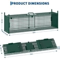 thumbnail image 2 of Large Live Animal Trap for Raccoon, Stray Dog, Fox, Groundhog, Heavy Duty Q235 Carbon Steel Humane Cage, Foldable Catch and Release Trap, 2 of 8