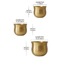 thumbnail image 5 of Serene Spaces Living Brass Hammered Flower Bowl, Sold as KIT-1 S, 1 M & 1 L, 5 of 6