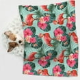 thumbnail image 6 of Yiaed Palm Leaves Flamingo Print Dog Blankets-Cat Blanket Washable for Couch Protection,Puppy Blanket, Soft Plush Reversible Throw Furniture Protector-Large, 6 of 8