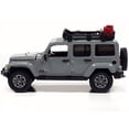 thumbnail image 3 of 2018 Jeep Wrangler Rubicon with Roof Rack Gray Limited Edition to 3600 pieces Worldwide 1/64 Diecast Model Car by Autoworld, 3 of 3