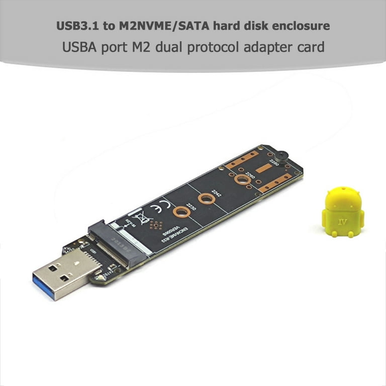 fejre År Rejse tiltale Kotyreds M2 to USB Adapter M Key M.2 PCI Express SATA&nbsp;to USB 3.1 Gen 2  Type A SSD Adapter - Walmart.com