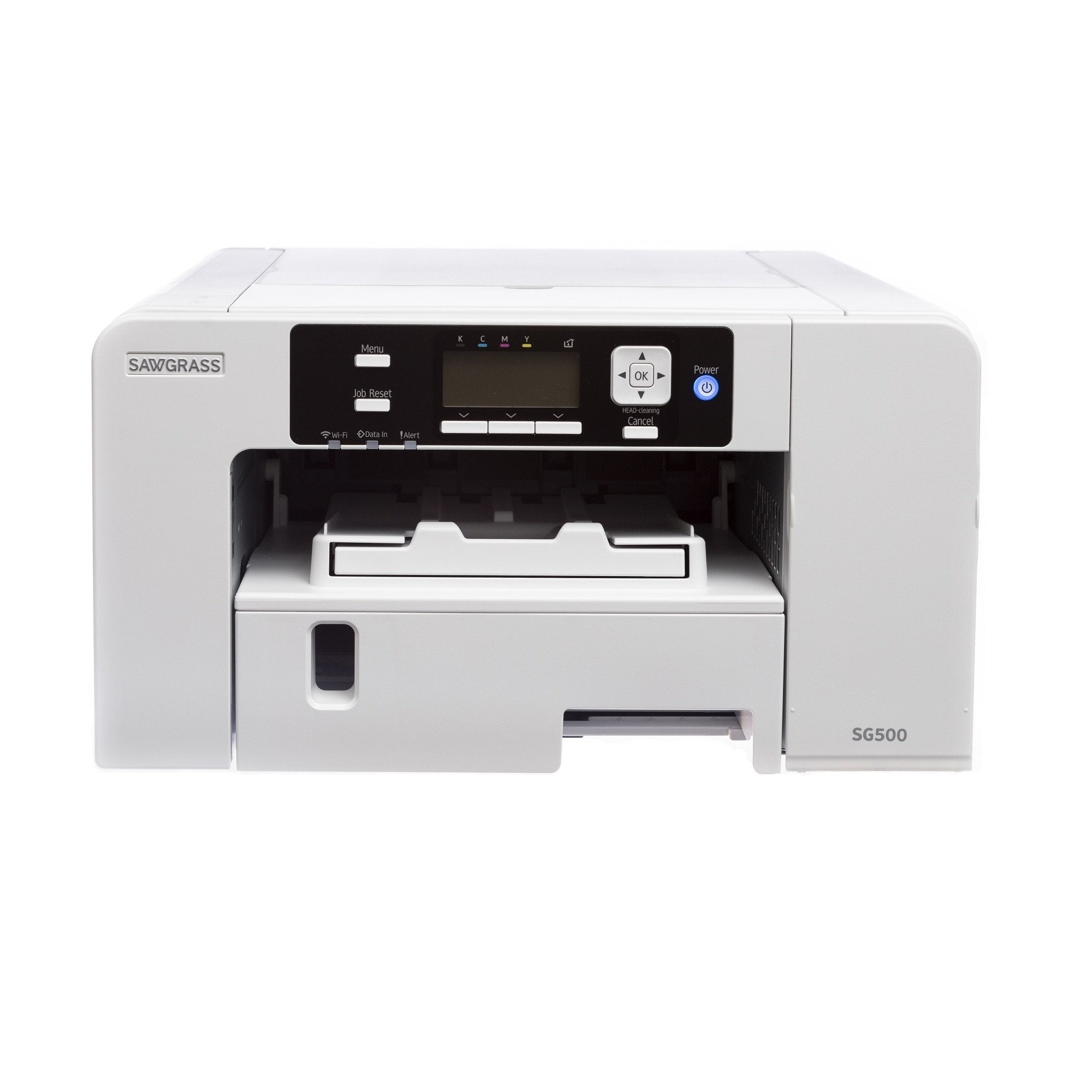 Sawgrass UHD Virtuoso SG500 Sublimation Printer, 15''x15'' Heat Press,  Inks, Blanks, Paper, Designs, Bundle, White