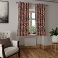 thumbnail image 2 of Ambesonne Ethnic Grommet Curtain, Oriental Floral Motif Print, 50"x96", Raspberry Beige Black, 2 of 5
