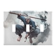 thumbnail image 2 of Dailycode Light Switch Plate Covers 2 Gang Wall Plate Plastics Outlet Covers for Kitchen Home Office Decor Monkey with Rod, 2 of 8