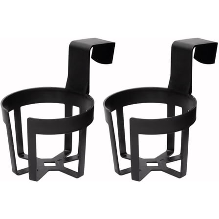 92200 Large Plastic Cup Holders, Black, Pack of 2