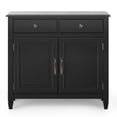 thumbnail image 4 of WyndenHall  Hampshire 40" Wide Solid Wood Traditional Entryway Storage Cabinet - 40"w x 15"d x 36" h 3 and 4 Legs Black Painted,Lacquer, 4 of 5