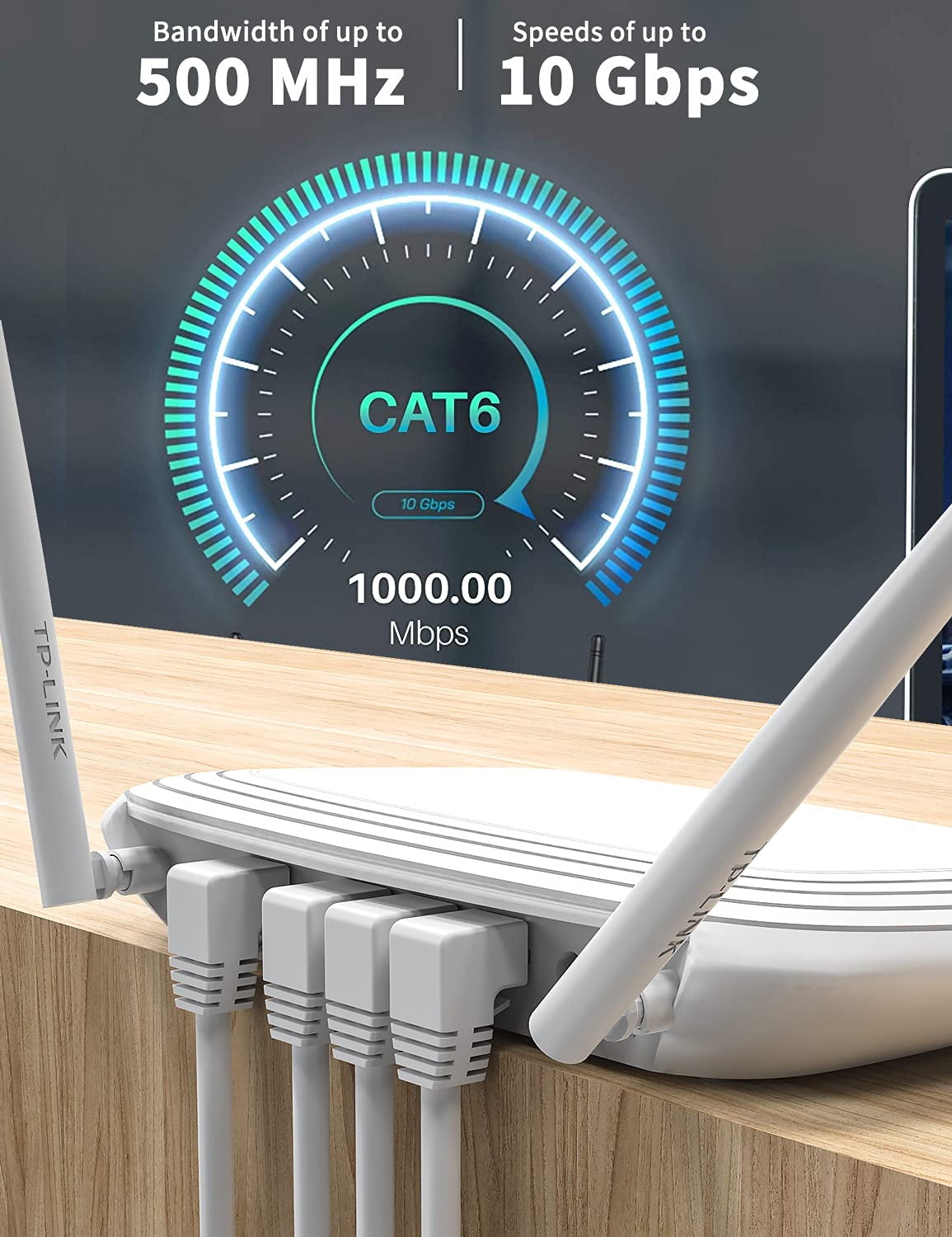 Buy JUXINICE Cat 6 Patch Cable 6 Foot, White Cat6