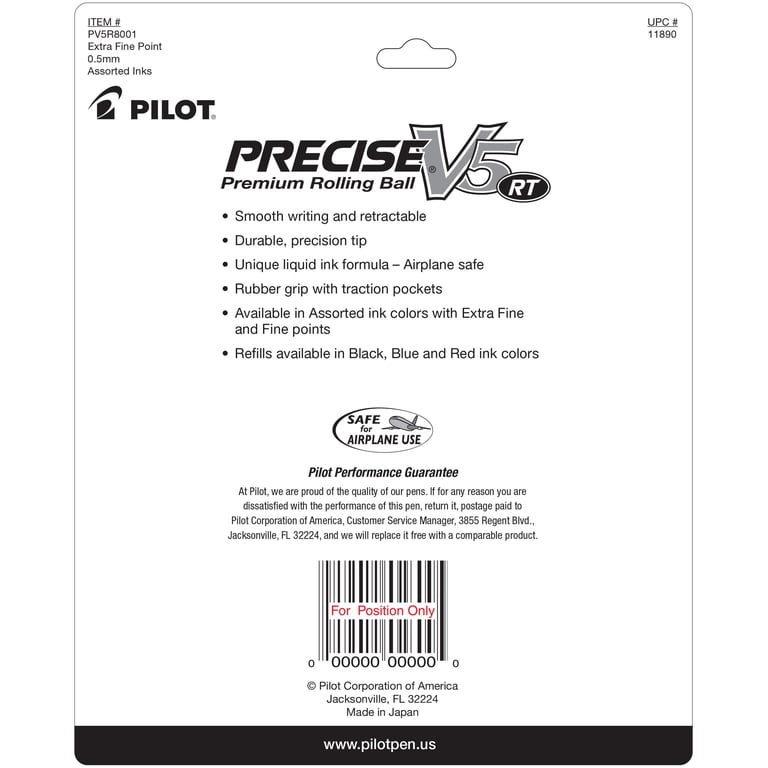 Pilot Precise V5RT Rolling Ball Pen, Extra Fine 0.5mm, 8 Count photo 5