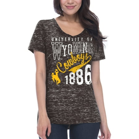 - NCAA Wyoming Cowboys Women's Junior Fit Short Sleeve V Neck T-shirt