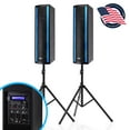 thumbnail image 1 of Pyle 3 x 6,5 Pouces Active et Passive Combo Bluetooth Haut-Parleur Boîtes W / RGB Lumières, 1 of 8